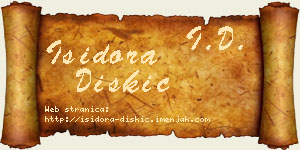 Isidora Diskić vizit kartica